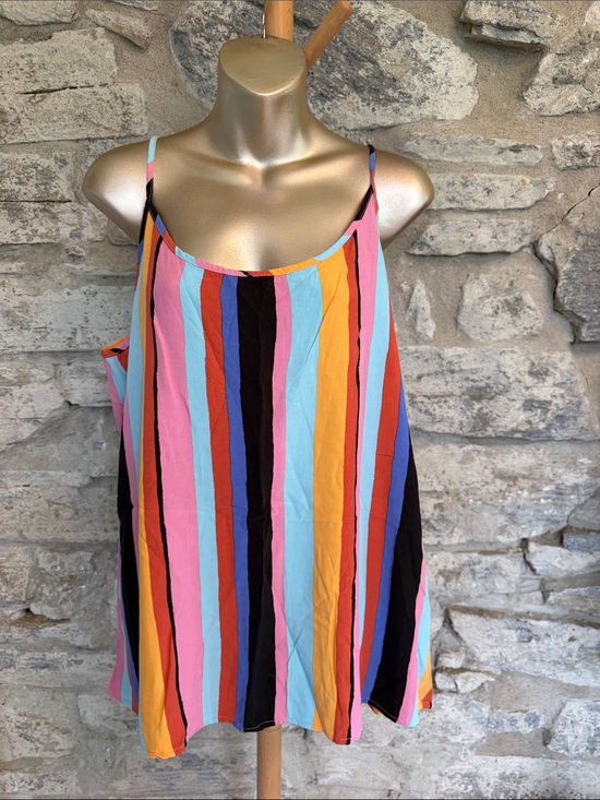 Joe Fresh Tops - Striped Multicolor Spaghetti Strap Tank Top